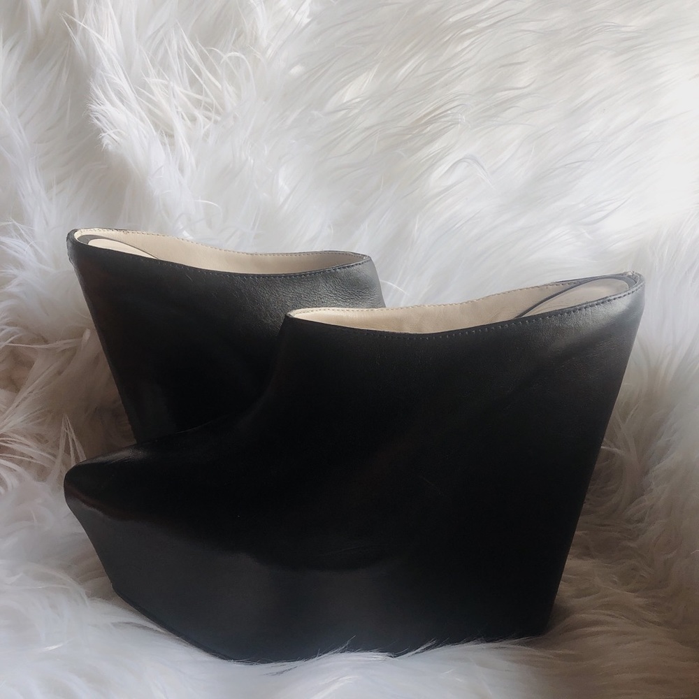 ✨ Jeffrey Campbell Backless Leather Wedges ✨